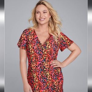 Venus Pink Leopard Print Dress